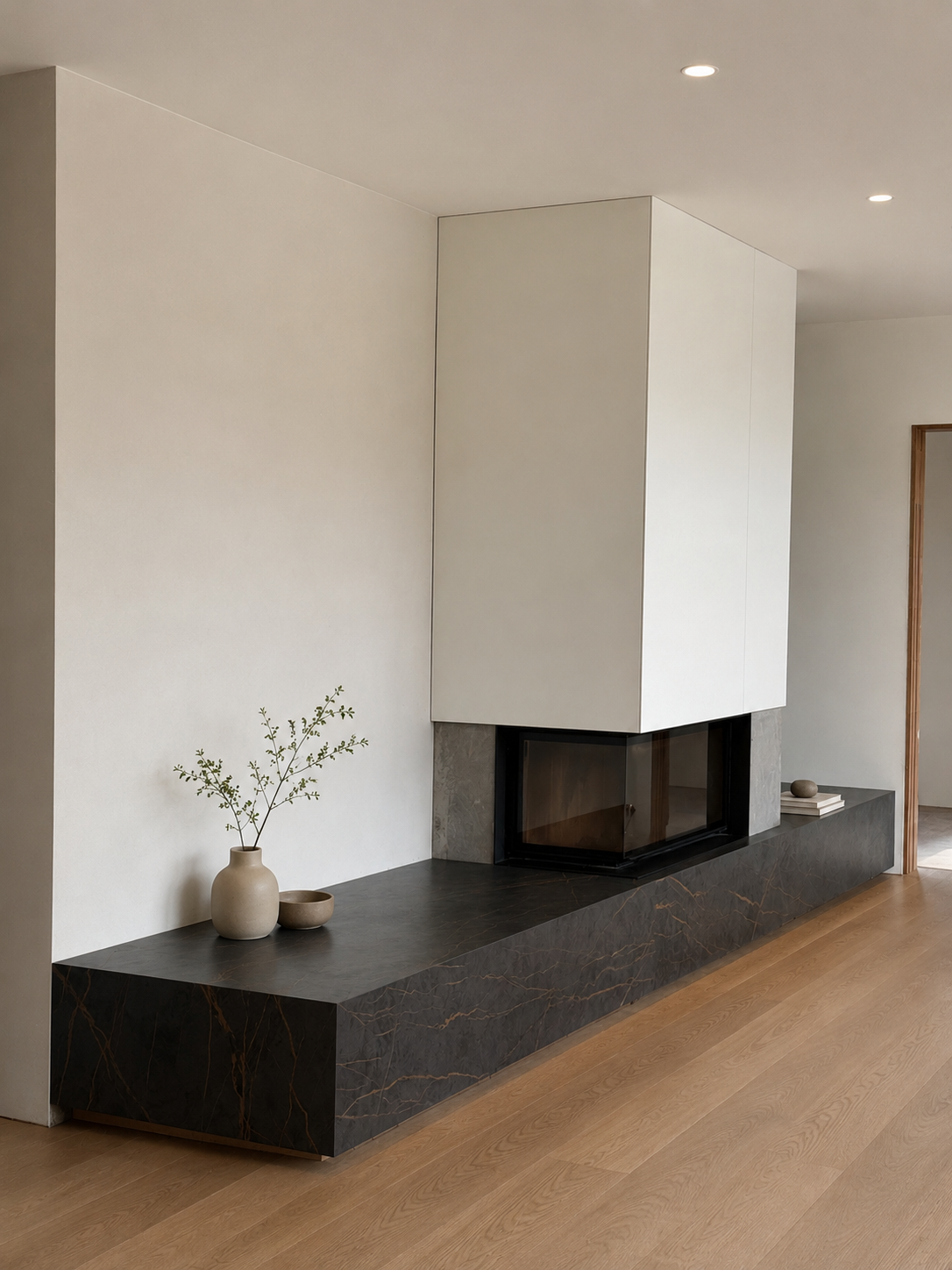 Dekton Laurent fireplace