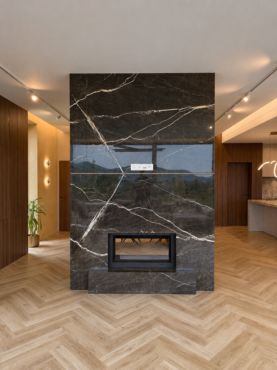 Laurence Brown marble fireplace