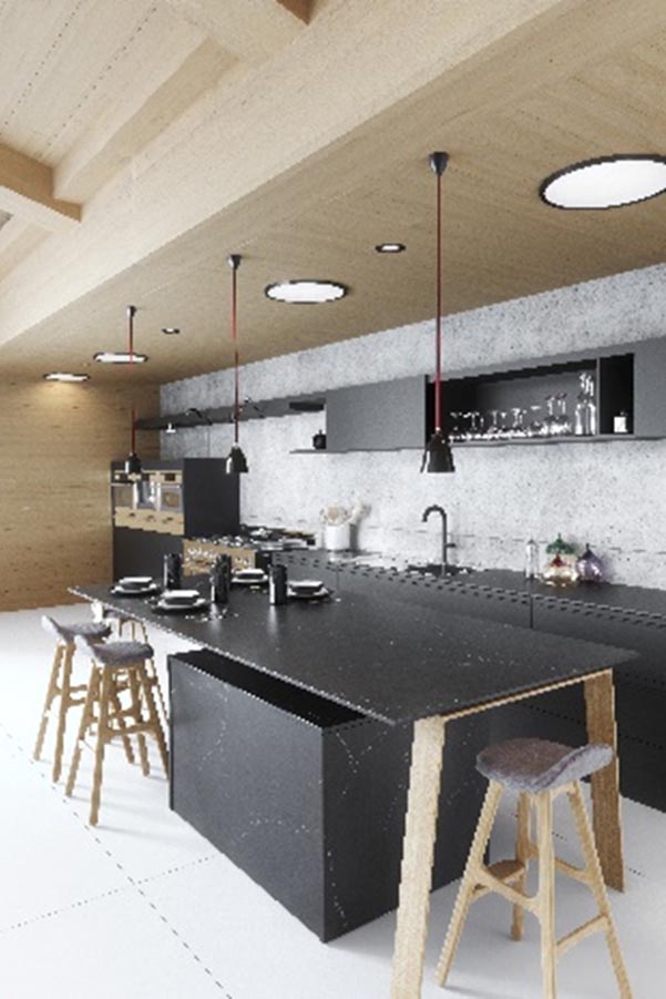 Kitchen countertops from natural stone